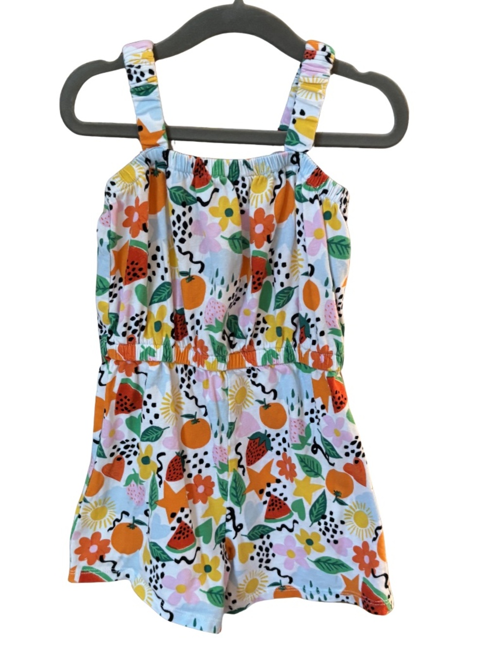 Fruit Print Summer Girls Romper